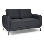 Brixton Dark Grey 2 & 3 Seater Sofa Set - Modern Fabric Sofa Suite with Steel Legs - Bargainia.com - 5056150286059