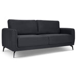 Brixton Dark Grey 2 & 3 Seater Sofa Set - Modern Fabric Sofa Suite with Steel Legs - Bargainia.com - 5056150286059