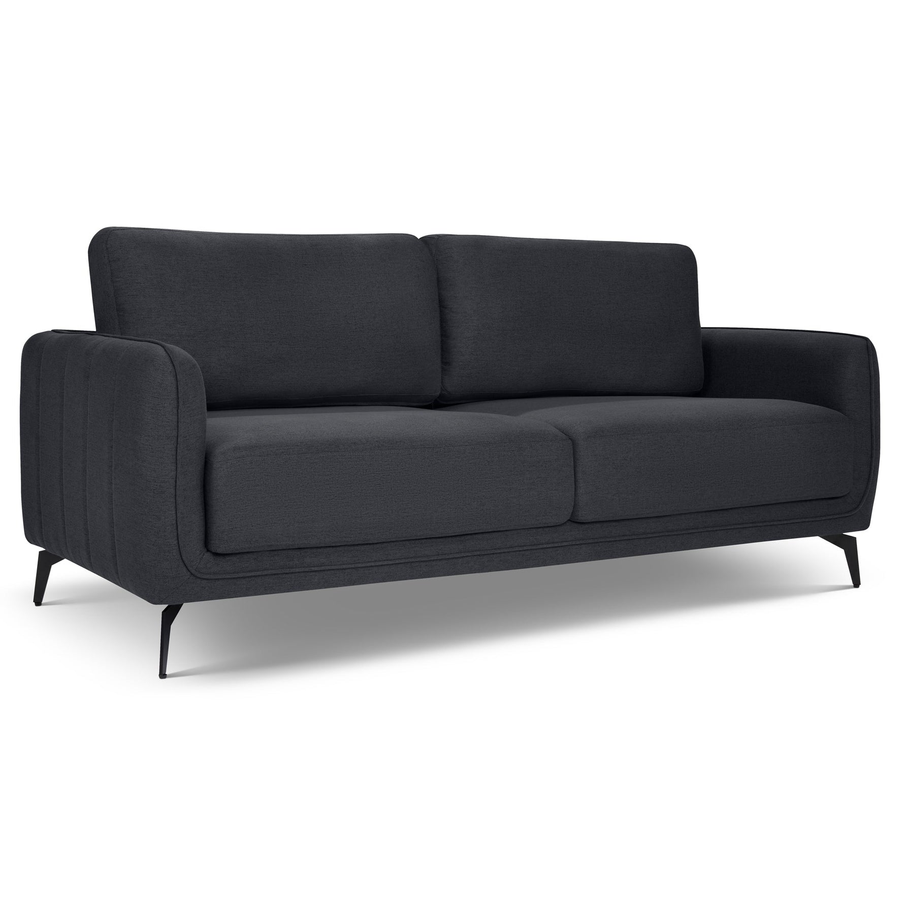 Brixton Dark Grey 2 & 3 Seater Sofa Set - Modern Fabric Sofa Suite with Steel Legs - Bargainia.com - 5056150286059