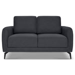 Brixton Dark Grey 2 Seater Sofa - Modern Fabric Sofa with Steel Legs - Bargainia.com - 5056150286035