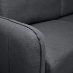 Brixton Dark Grey 2 Seater Sofa - Modern Fabric Sofa with Steel Legs - Bargainia.com - 5056150286035