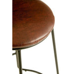 Brixton Faux Leather Bar Stool with Metal Legs - Bargainia.com - 5018705427638