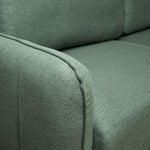 Brixton Green 2 Seater Sofa - Modern Fabric Sofa with Steel Legs - Bargainia.com - 5056150286080