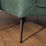 Brixton Green 3 Seater Sofa - Modern Fabric Sofa with Steel Legs - Bargainia.com - 5056150286097