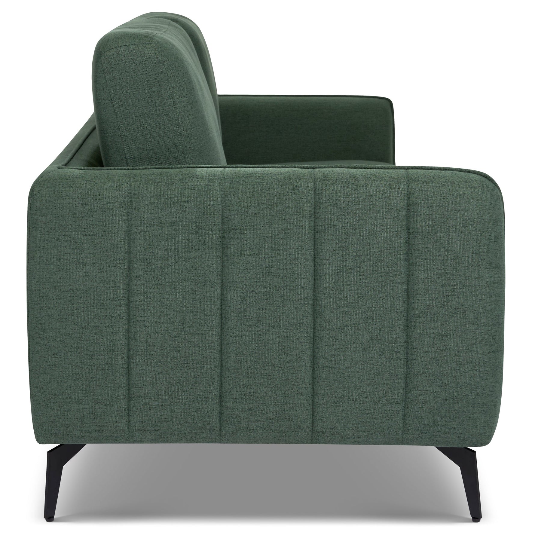 Brixton Green 3 Seater Sofa - Modern Fabric Sofa with Steel Legs - Bargainia.com - 5056150286097