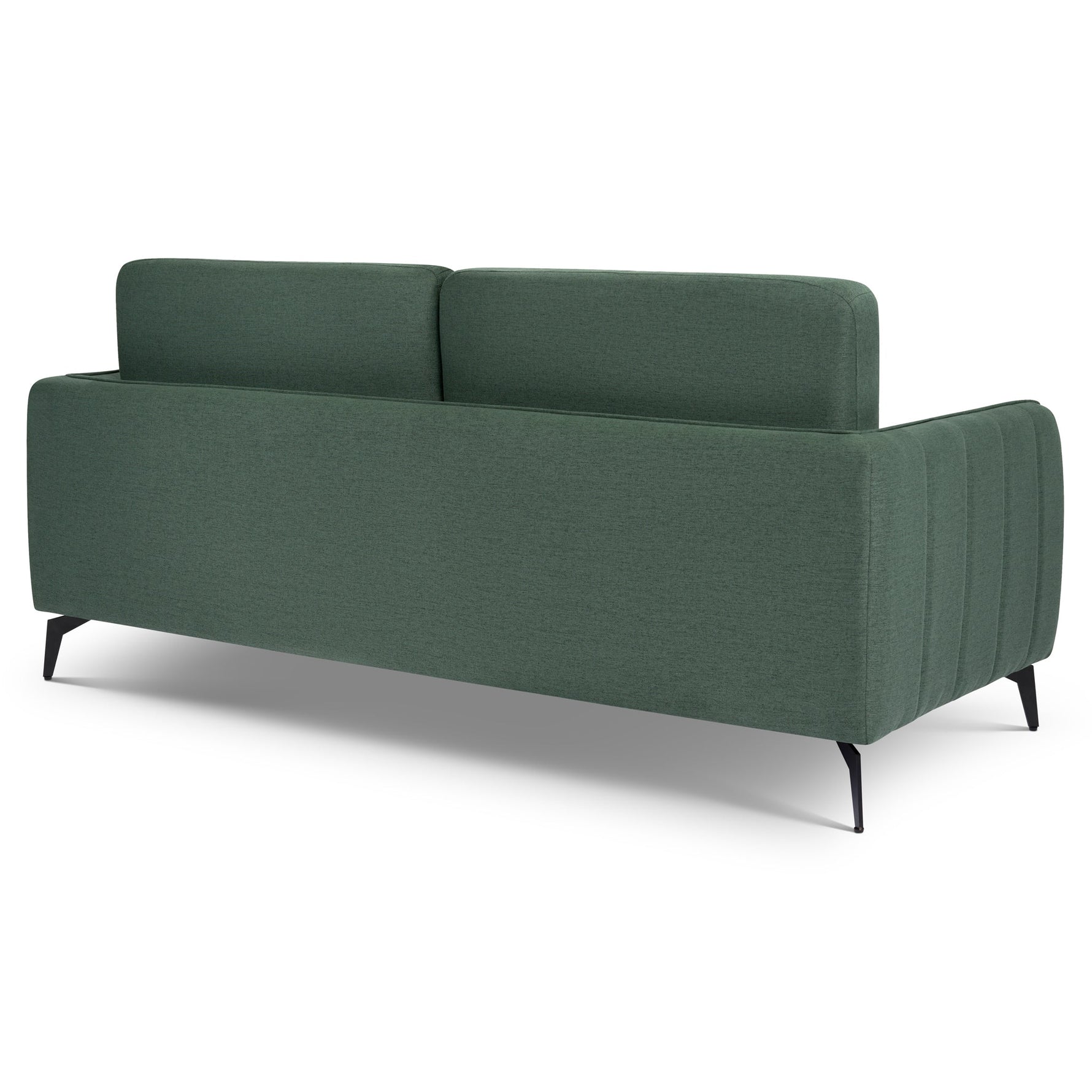 Brixton Green 3 Seater Sofa - Modern Fabric Sofa with Steel Legs - Bargainia.com - 5056150286097