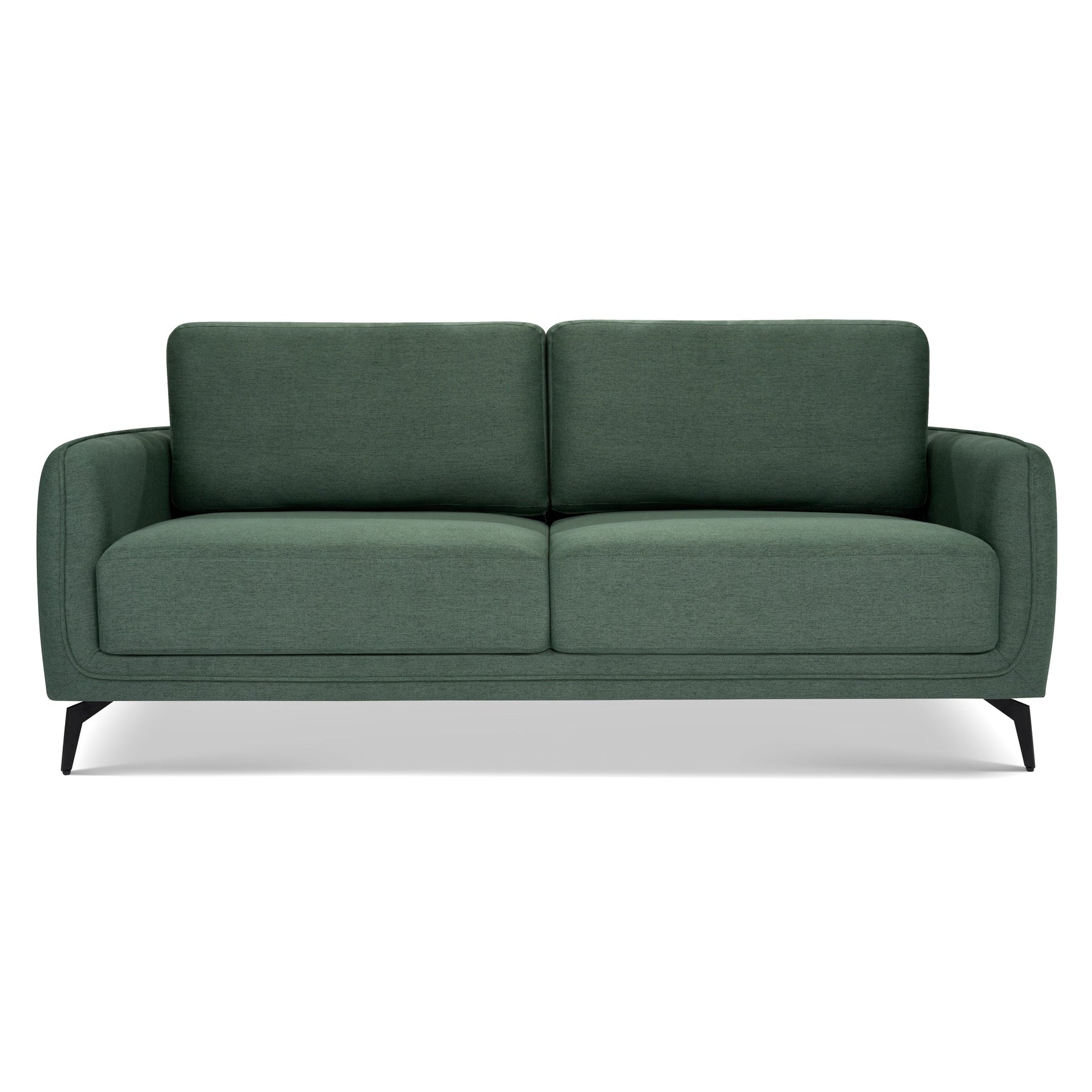 Brixton Green 3 Seater Sofa - Modern Fabric Sofa with Steel Legs - Bargainia.com - 5056150286097