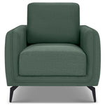 Brixton Green Armchair - Modern Fabric Accent Chair with Steel Legs - Bargainia.com - 5056150286073