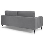 Brixton Grey 2 & 3 Seater Sofa Set - Modern Fabric Sofa Suite with Steel Legs - Bargainia.com - 5056150286158