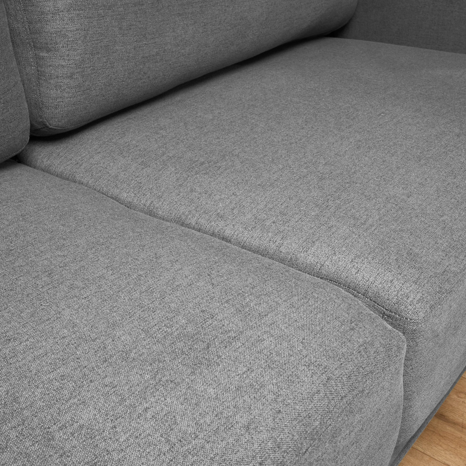 Brixton Grey 3 Seater Sofa - Modern Fabric Sofa with Steel Legs - Bargainia.com - 5056150286141