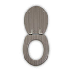 Brooks Grey Wood Toilet Seat - Bargainia.com - 5018705967363