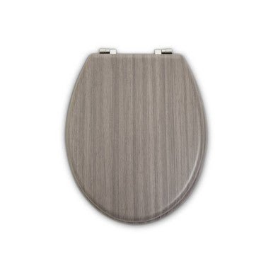 Brooks Grey Wood Toilet Seat - Bargainia.com - 5018705967363