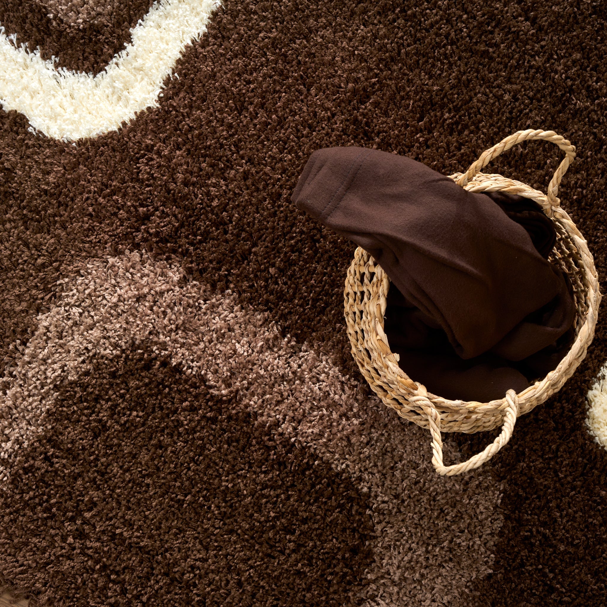 Brown Boxed Thick Shaggy Rug - California Rugs Rug Masters