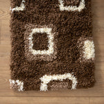 Brown Boxed Thick Shaggy Rug - California - Bargainia.com - 