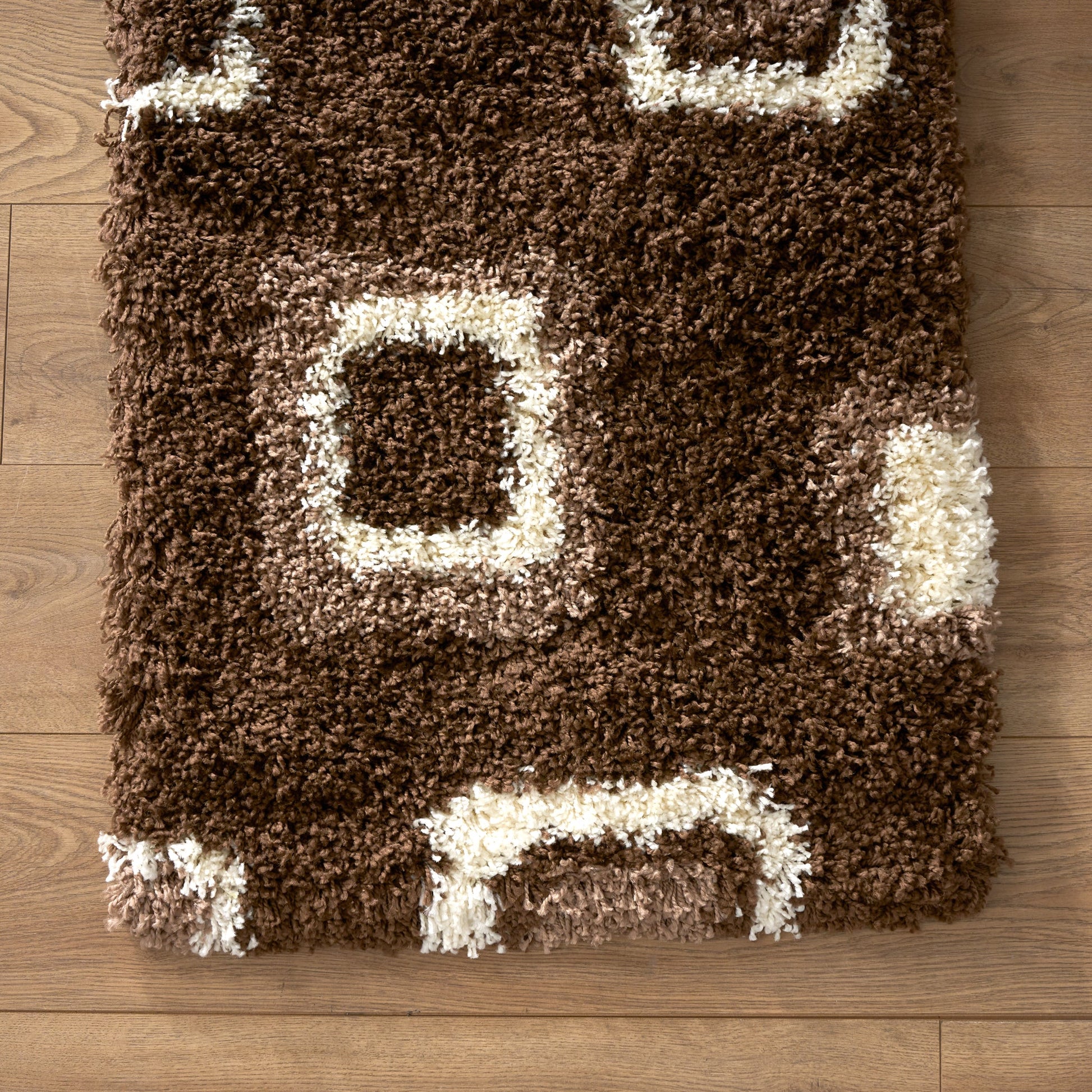 Brown Boxed Thick Shaggy Rug - California Rugs Rug Masters