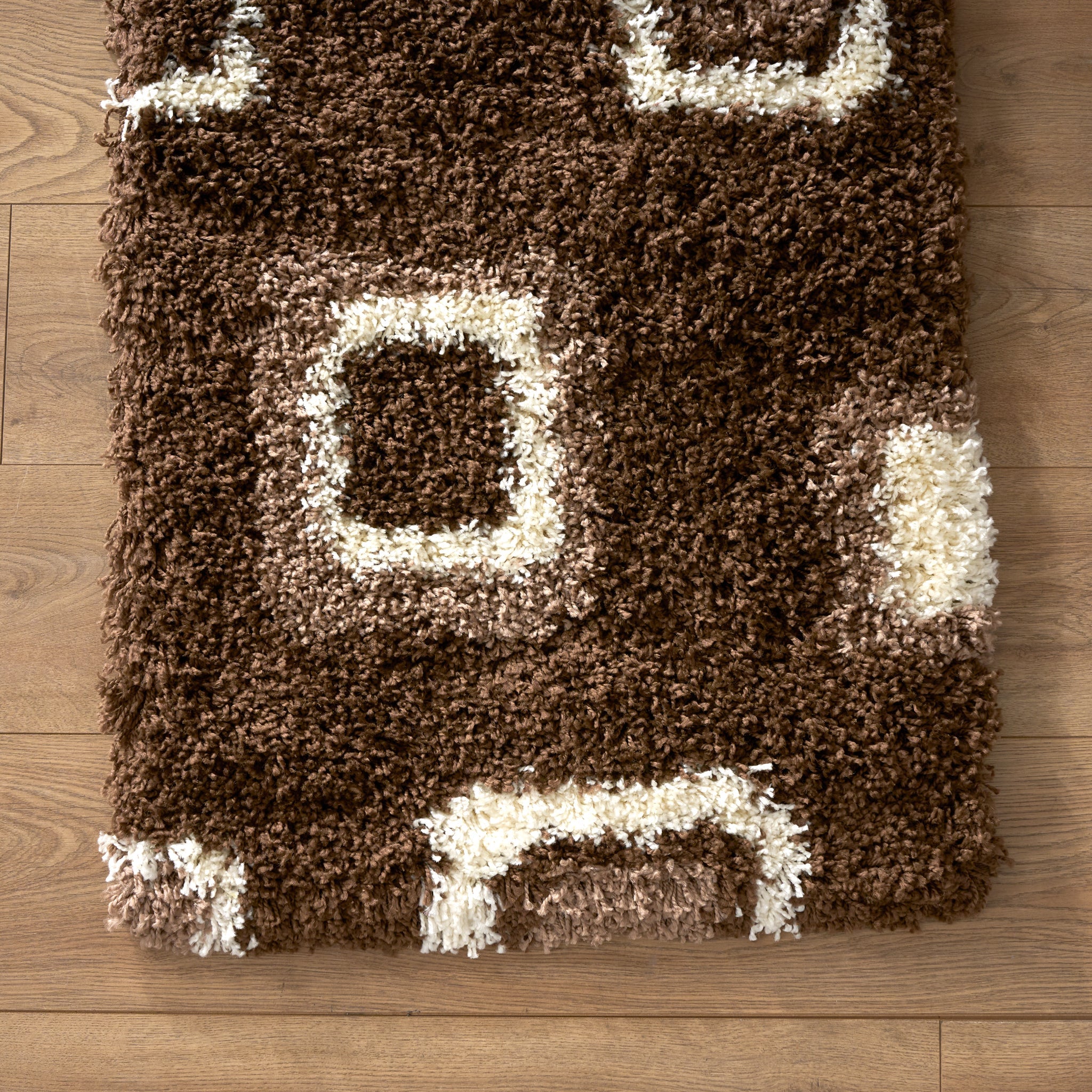 Brown Boxed Thick Shaggy Rug - California Rugs Rug Masters