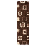 Brown Boxed Thick Shaggy Rug - California - Bargainia.com - 