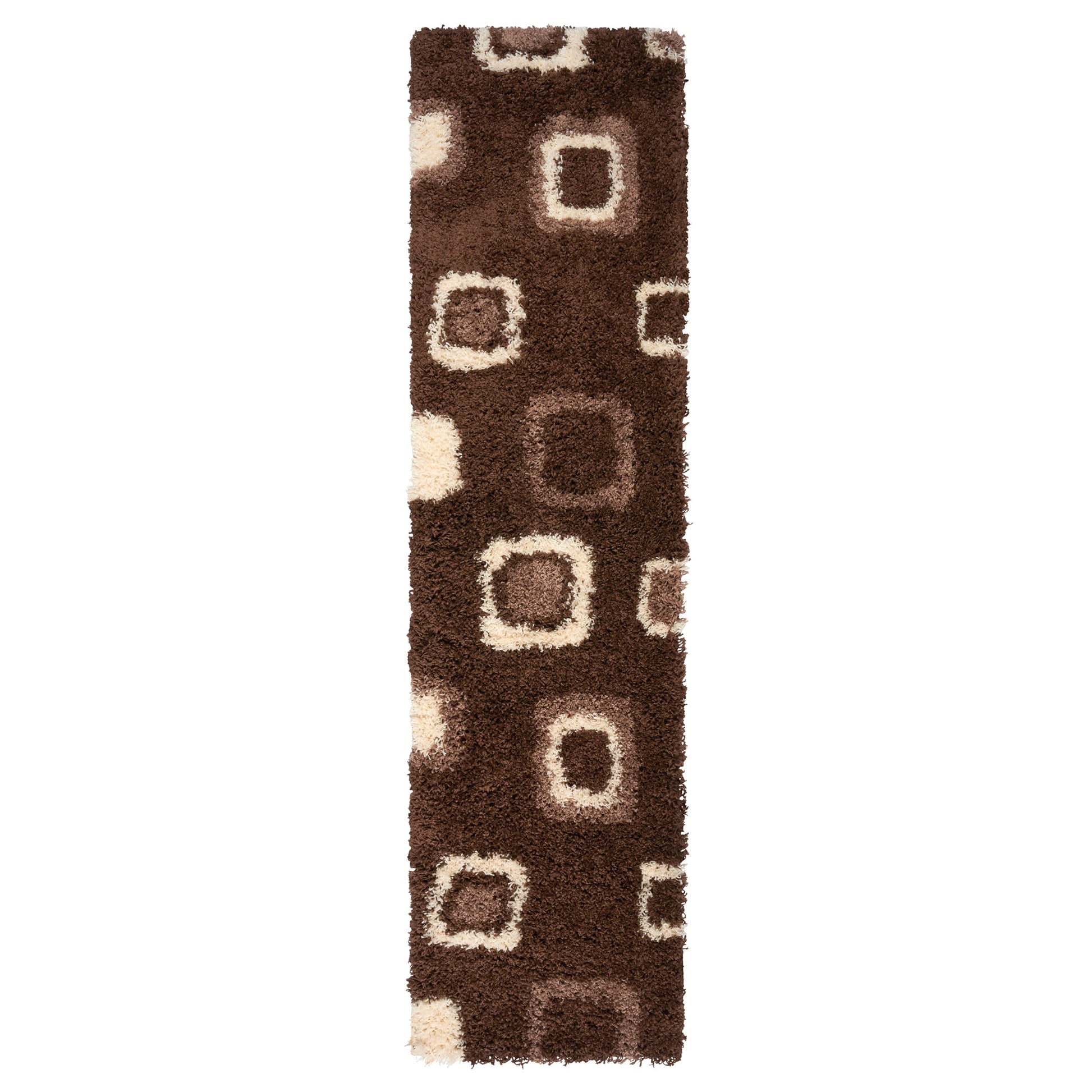 Brown Boxed Thick Shaggy Rug - California Rugs Rug Masters