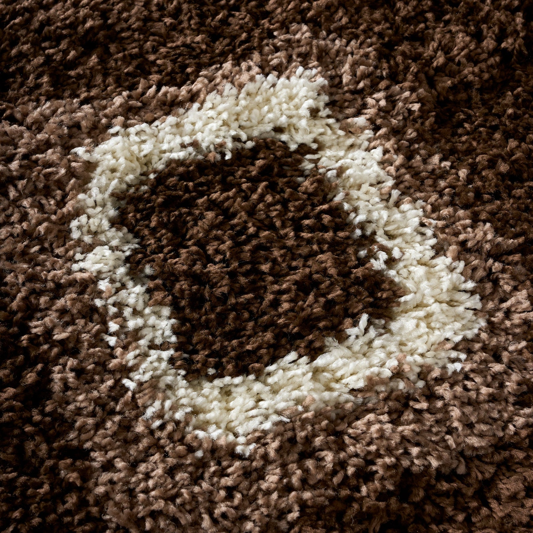 Brown Boxed Thick Shaggy Rug - California - Bargainia.com - 