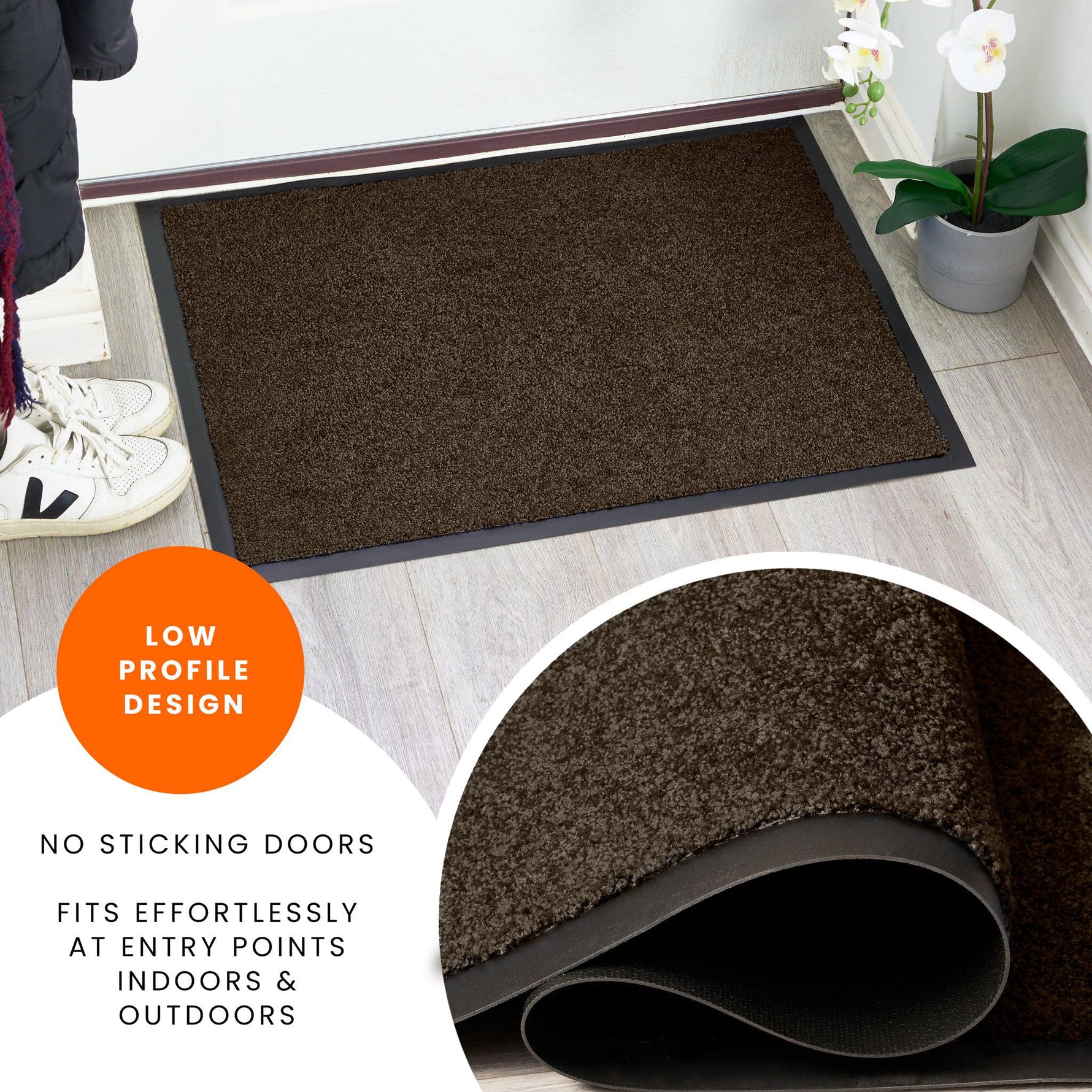 Brown Candy Non - Slip Heavy Duty Barrier Door Mat - Assorted Sizes - Bargainia.com - 