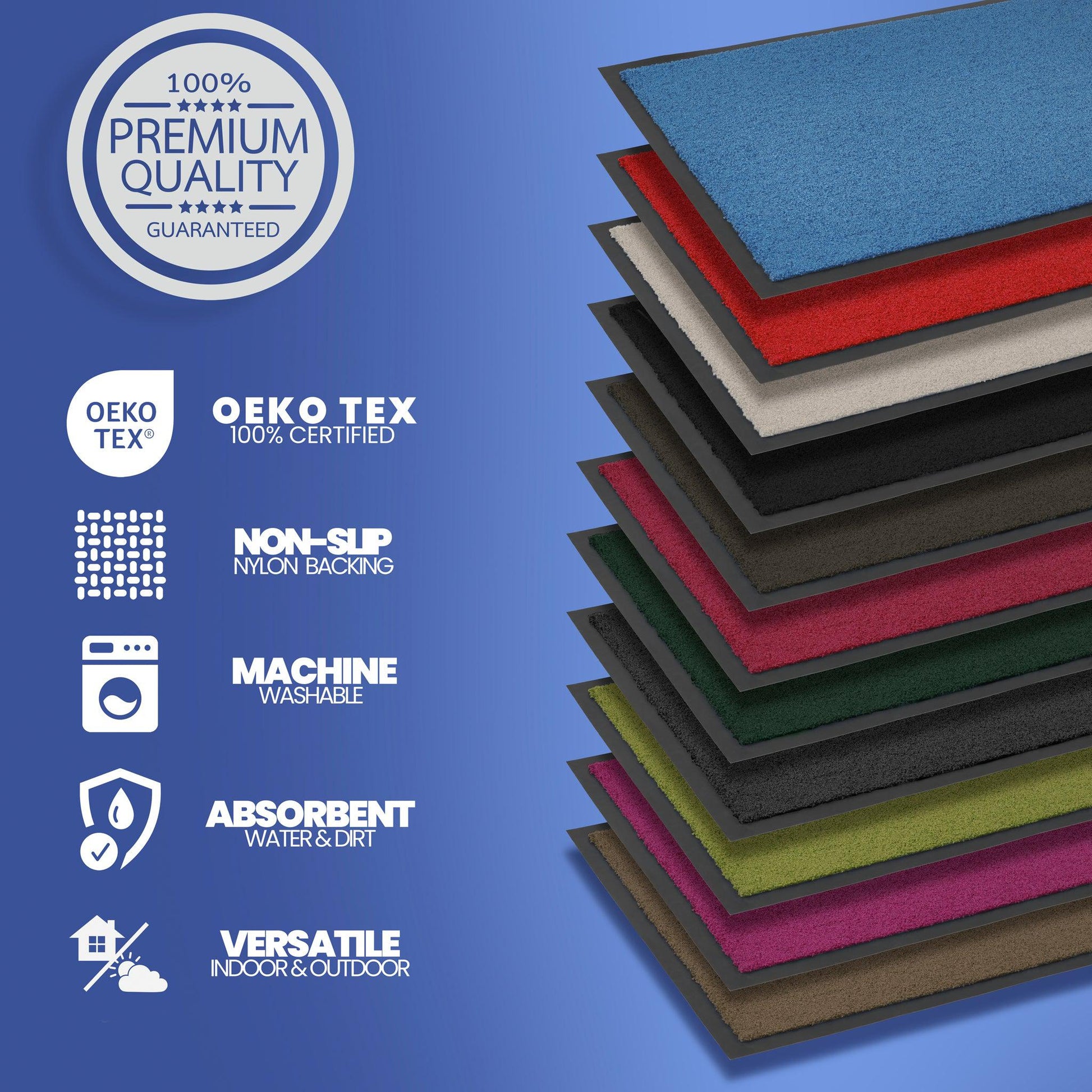 Brown Candy Non-Slip Heavy Duty Barrier Door Mat - Assorted Sizes Door Mats Clearance