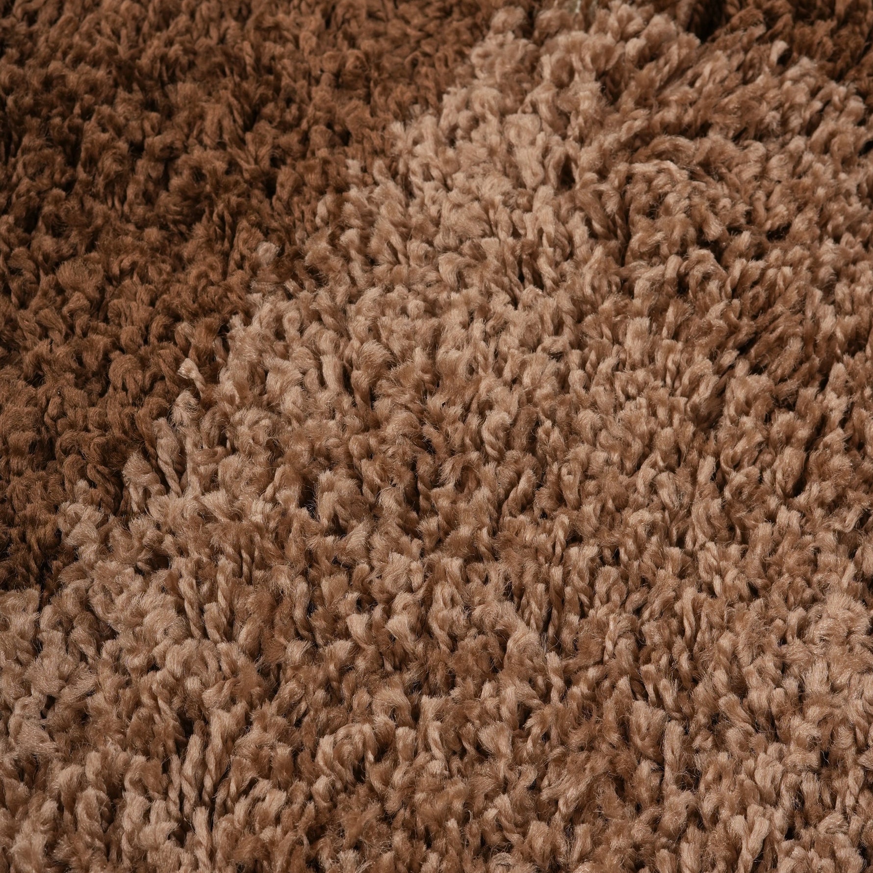 Brown Checked Thick Shaggy Rug - California - Bargainia.com - 