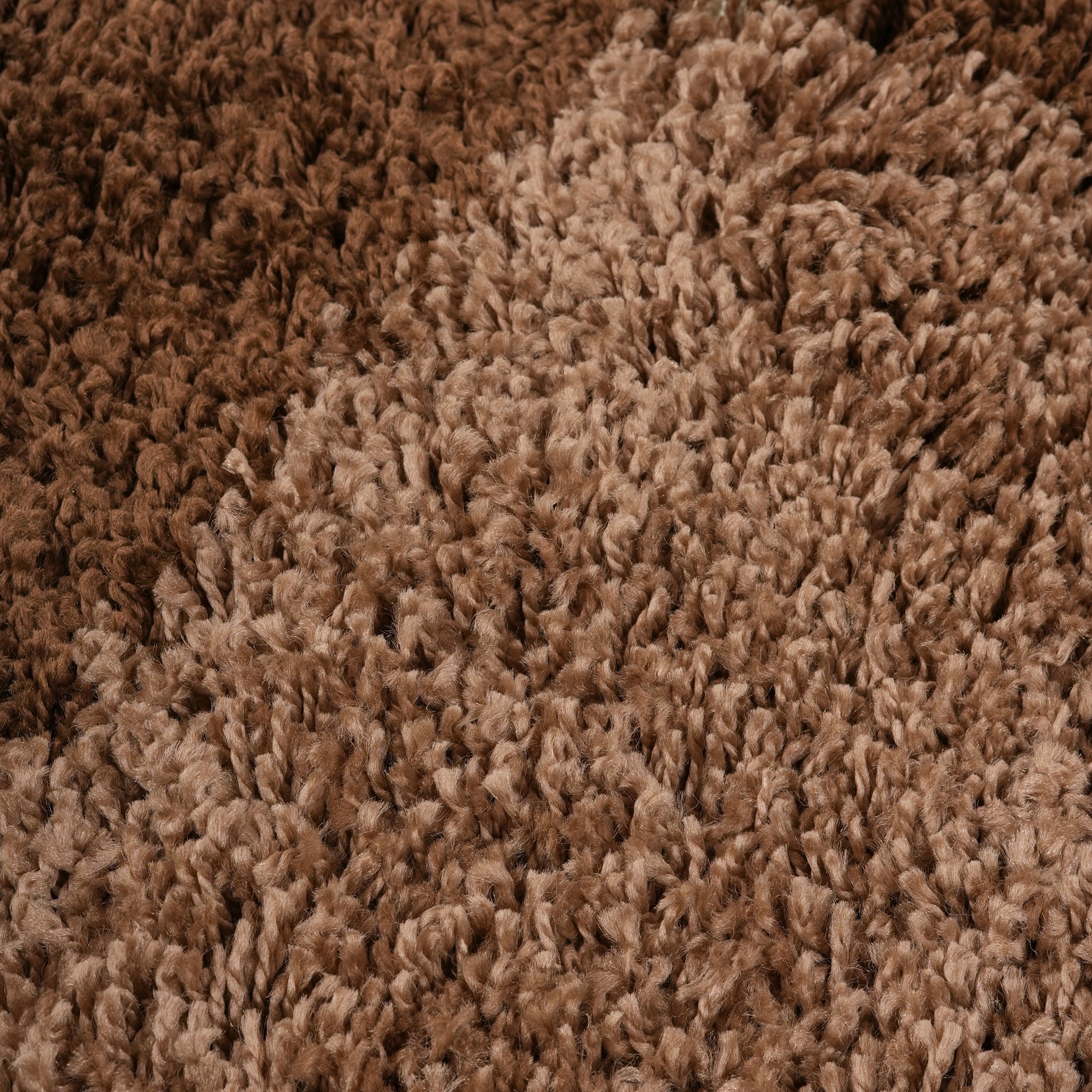 Brown Checked Thick Shaggy Rug - California Rugs Rug Masters