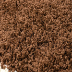 Brown Checked Thick Shaggy Rug - California - Bargainia.com - 