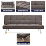 Brown Click Clack 3 Seater Sofa Bed - Britney - Bargainia.com - 