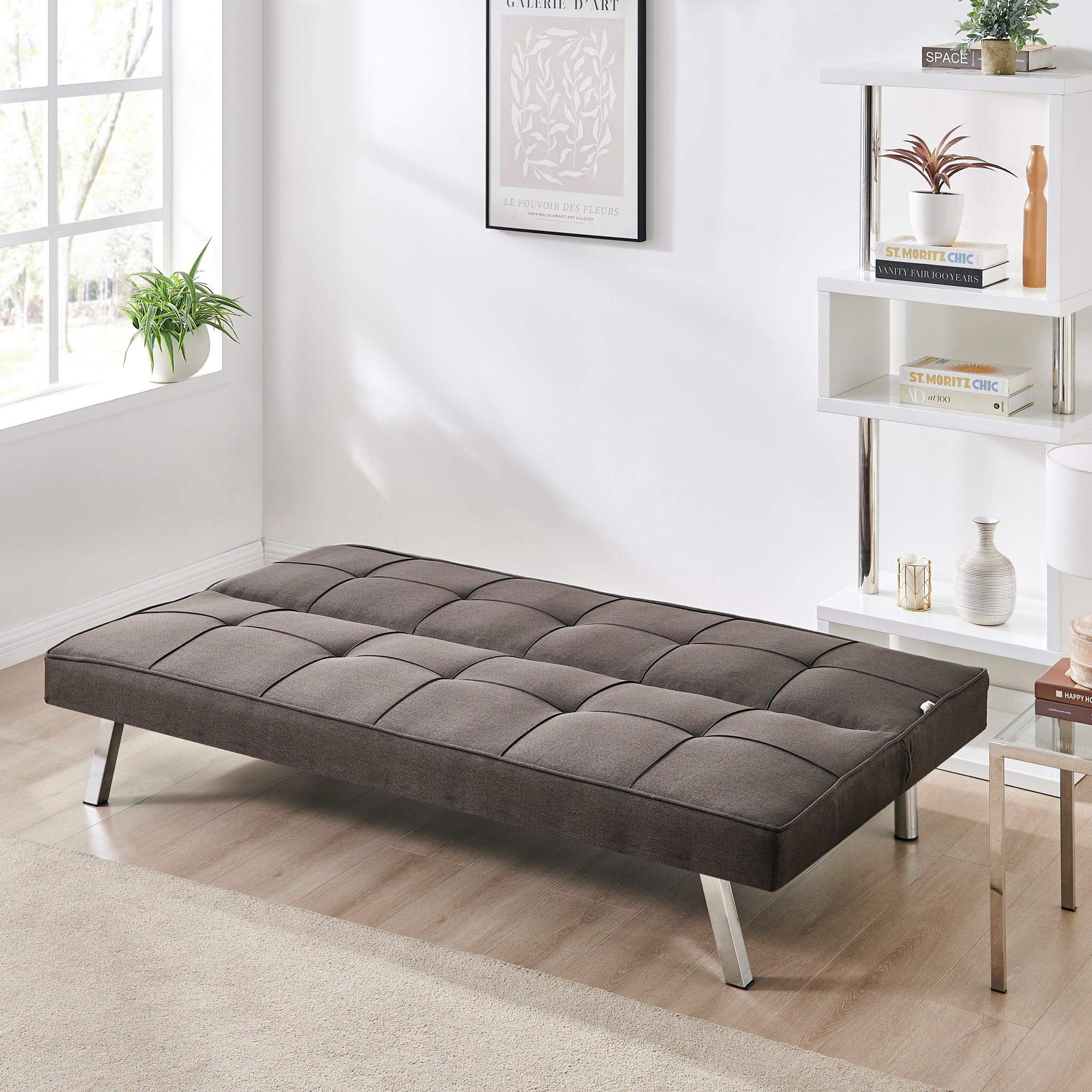 Brown Click Clack 3 Seater Sofa Bed- Britney Bargainia