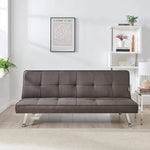 Brown Click Clack 3 Seater Sofa Bed - Britney - Bargainia.com - 