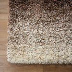 Brown Ombre Blend Thick Shaggy Rug - California - Bargainia.com - 