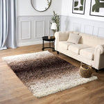 Brown Ombre Blend Thick Shaggy Rug - California - Bargainia.com - 