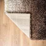Brown Ombre Blend Thick Shaggy Rug - California - Bargainia.com - 