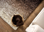 Brown Ombre Blend Thick Shaggy Rug - California - Bargainia.com - 
