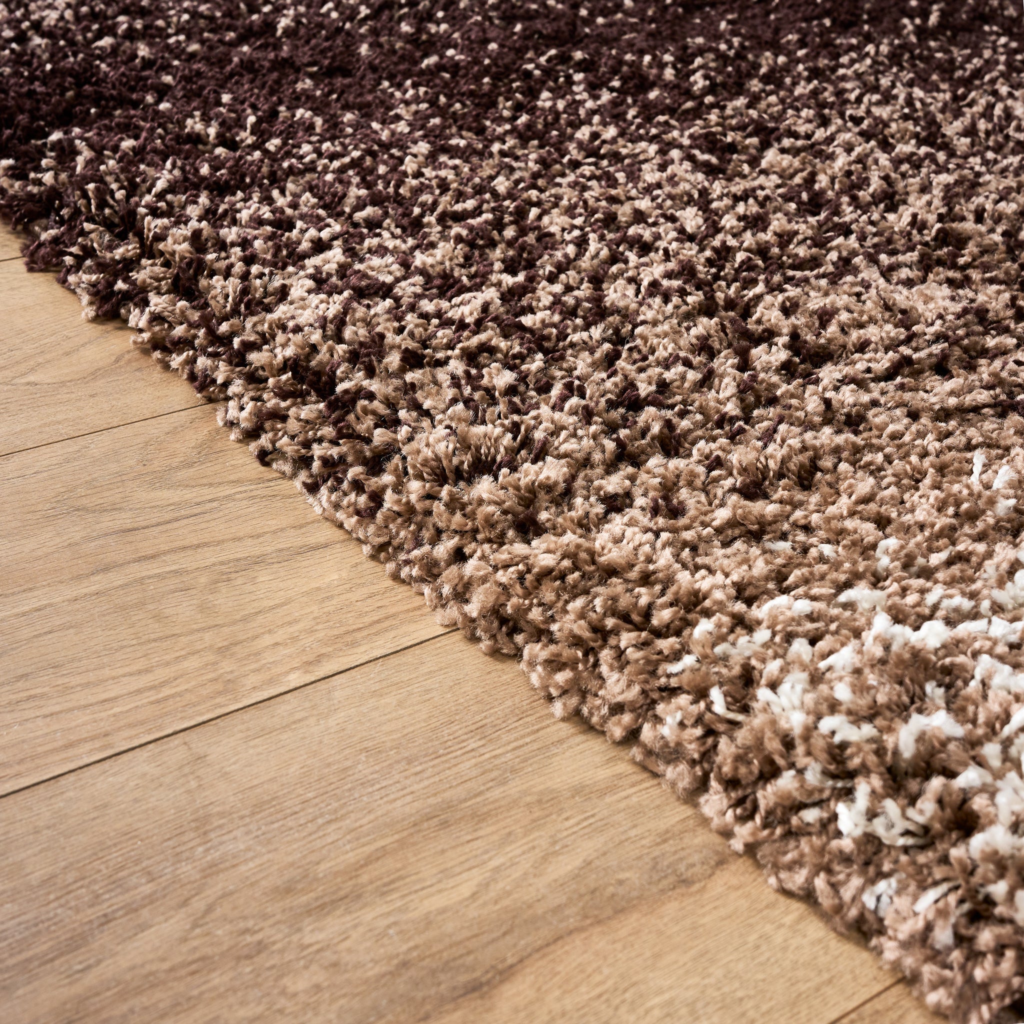 Brown Ombre Blend Thick Shaggy Rug - California Rugs Rug Masters