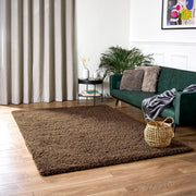Brown Thick Shaggy Rug - California Rugs Rug Masters