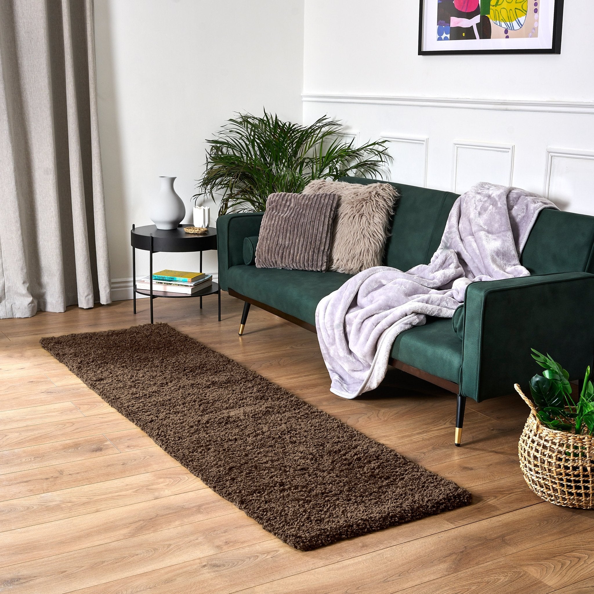 Brown Thick Shaggy Rug - California Rugs Rug Masters