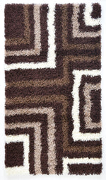 Brown Tides Thick Shaggy Rug - California - Bargainia.com - 