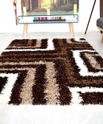 Brown Tides Thick Shaggy Rug - California - Bargainia.com - 