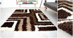 Brown Tides Thick Shaggy Rug - California - Bargainia.com - 