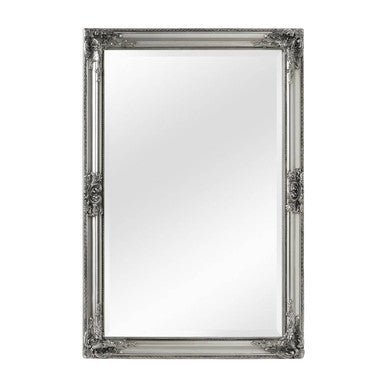 Brussels Rustic Vintage Silver Finish Wall Mirror - Bargainia.com - 5018705749587