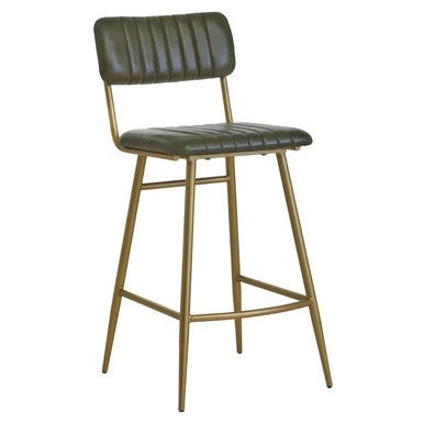 Buffalo Green Leather Bar Chair - Bargainia.com - 5018705992761