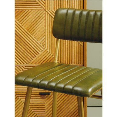 Buffalo Green Leather Bar Chair - Bargainia.com - 5018705992761
