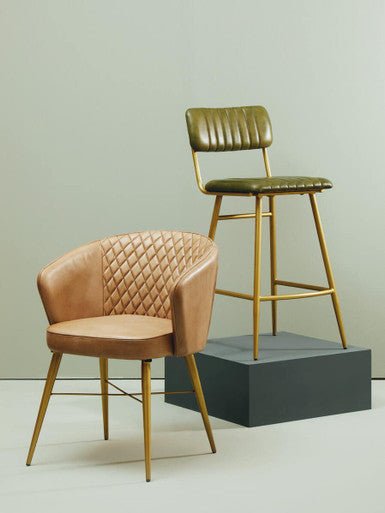 Buffalo Green Leather Bar Chair - Bargainia.com - 5018705992761