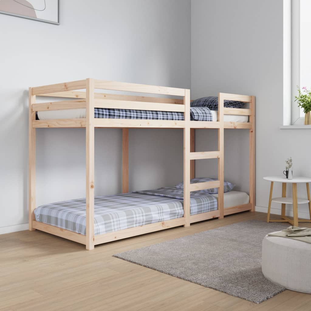 Bunk Bed without Mattress 75x190 cm Small Single Solid Wood Pine - Bargainia.com - 8720287215394 - 821659