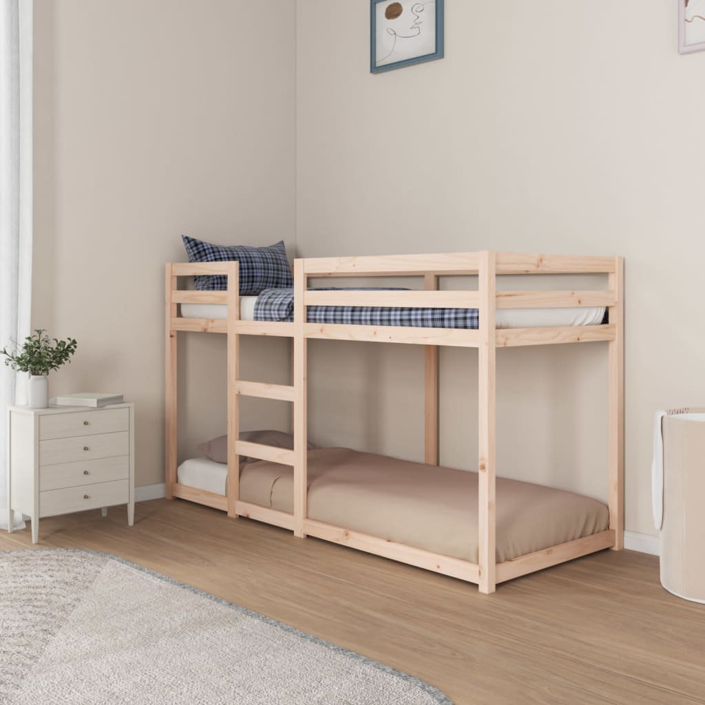 Bunk Bed without Mattress 75x190 cm Small Single Solid Wood Pine - Bargainia.com - 8720287215394 - 821659