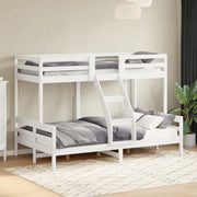 Bunk Bed without Mattress 80x200/120x200 cm White Solid Wood - Bargainia.com - 8721012242715 - 3207162