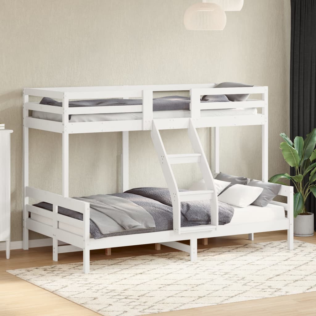 Bunk Bed without Mattress 80x200/120x200 cm White Solid Wood - Bargainia.com - 8721012242715 - 3207162