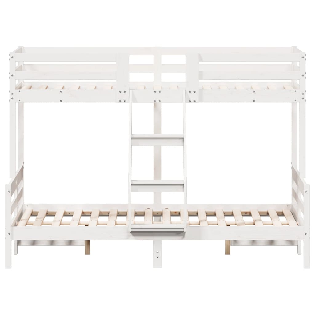 Bunk Bed without Mattress 80x200/120x200 cm White Solid Wood - Bargainia.com - 8721012242715 - 3207162